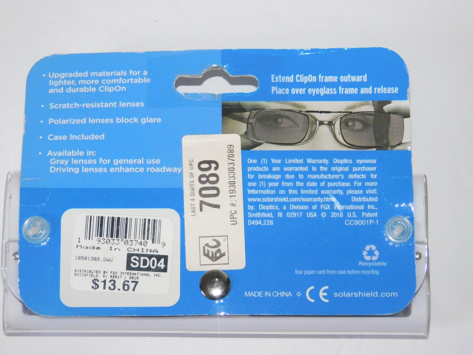 Polarized Clip Ons Sunglasses For Metal Frames Gray Lens S D4 52Rec15