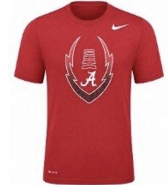 Nike Alabama Crimson Tide Dri-FIT Shirt Mens Large Red Football Graphic Tee