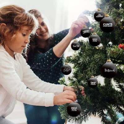 NEU 2024 Fun Christmas Ornament Xmas Ball Ornaments Sweary Bauble Bundle DE