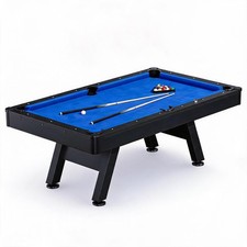 7ft Pool Table Billiard Table with Cue Sticks  BallsHeavy-Duty Solid Wood Pool