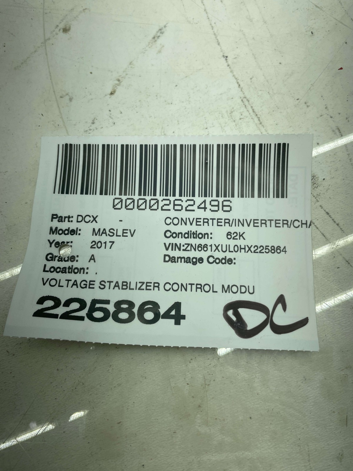 2017-2024 MASERATI LEVANTE M161 OEM VOLTAGE STABLIZER CONTROL MODULE 56029583