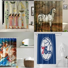 Western Horse Shower Curtain Waterproof Fabric Bath Decor Farmhouse US new