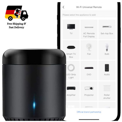 Broadlink RM Mini 3 Smart Home Hub WLAN IR Universal Fernbedienung Schwarz