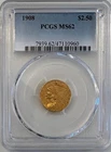 1908 Indian Head $2.5 Gold Quarter Eagle PCGS MS62 Beautiful WOW!!