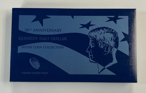 2014 50th Anniversary 4 Silver Coin Kennedy Half Set Box COA Proof/Rev Proof/BU