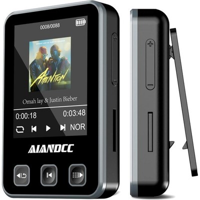 MP3 Player Bluetooth 5.3   Sport Clip 1,77'' TFT Display, SD bis 128GB mit Kopfhö