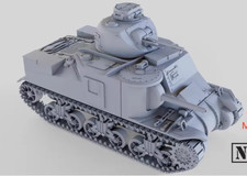 3D Printed 1/72 US M3A3 Light Tank Model Unpainted