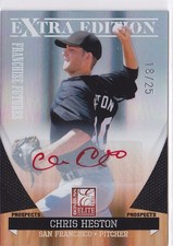 2011 Chris Heston Elite Franchise Futures Red Ink  Auto  RC /25 #155 (A6123)
