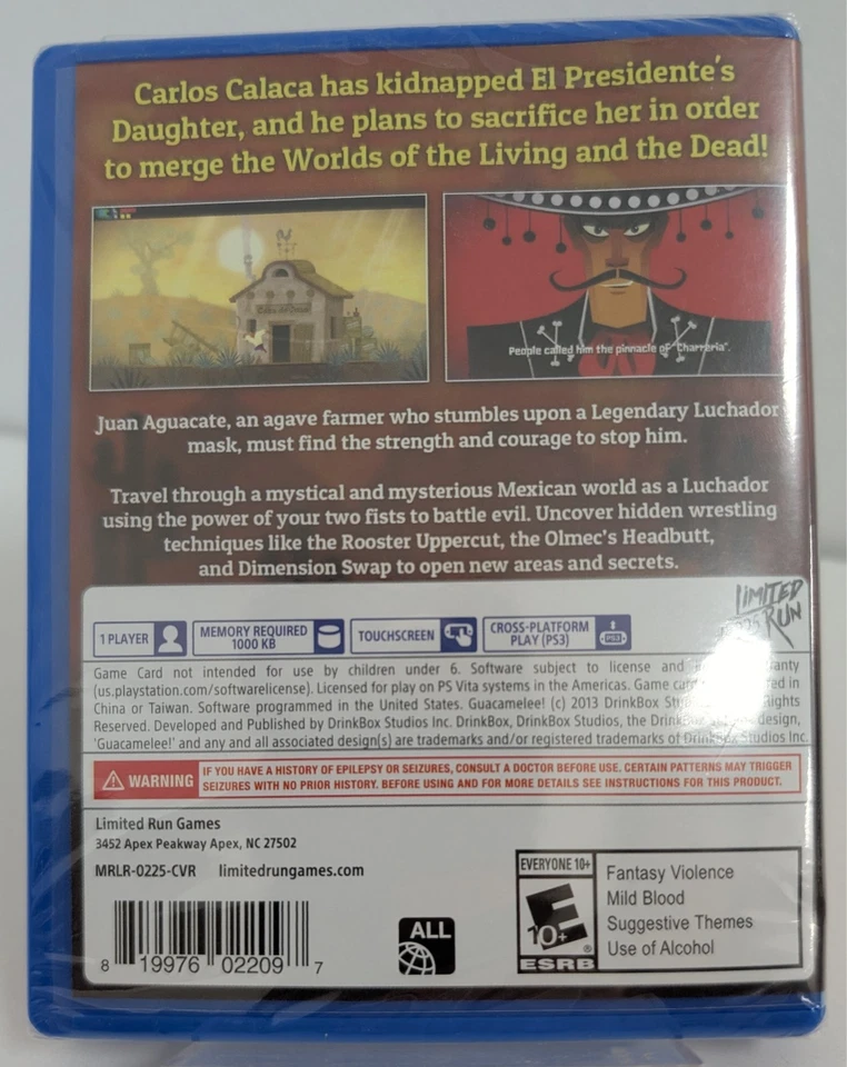 Guacamelee! Sony Playstation Vita PSVita Limited Run Games #225 Brand New Sealed - Image 2 of 3