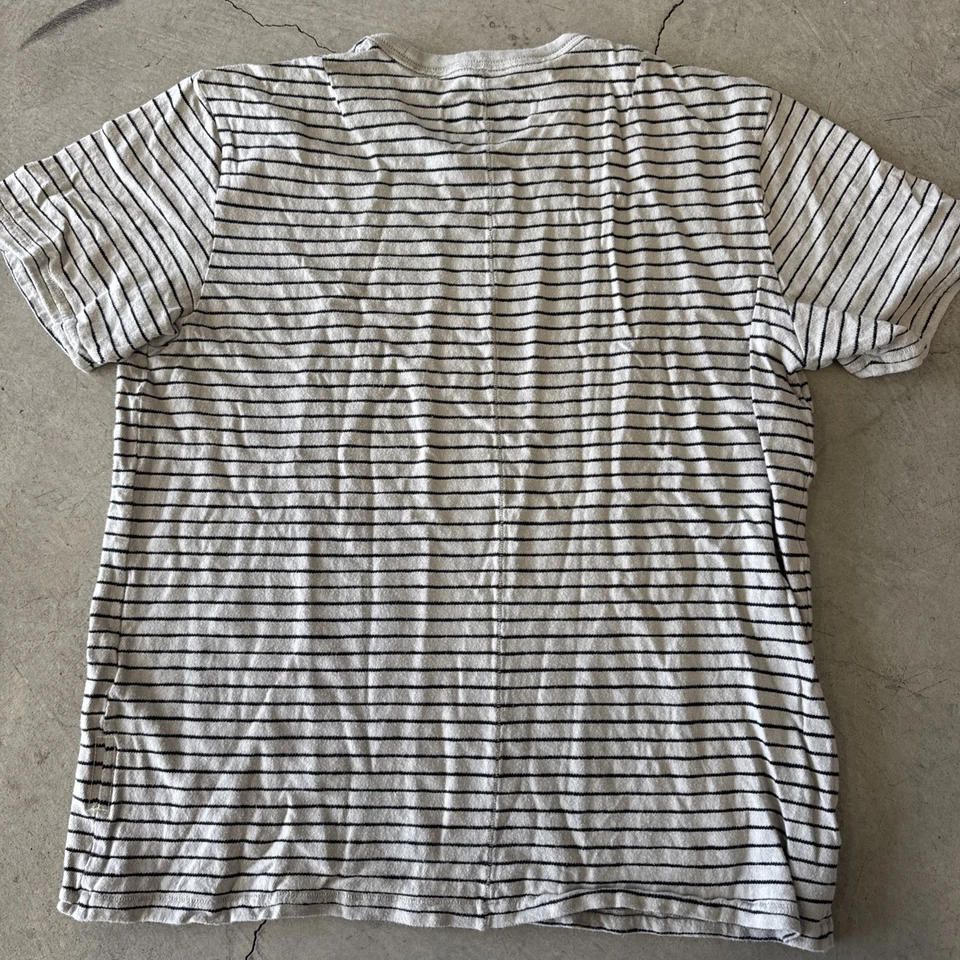 Camiseta Rag & Bone Para Hombre Azul Y Negro Rayas Talla Grande Valor $128 Foto 2 de 4