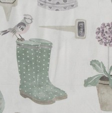 3,8 Meter x SANDERSON "The Gardener" Baumwollstoff Feige schrullig/charmant