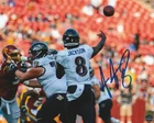 Lamar Jackson Signed Autographed Baltimore Ravens 8x10 Photo with COA/Hologram