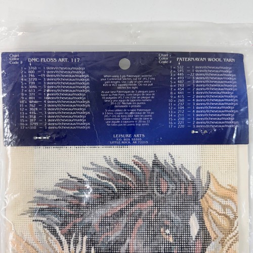 Vintage Wild Horses Needlepoint Canvas Floss LEISURE ARTS Designs #5904 - Picture 17 of 22