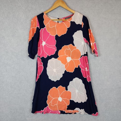 Mister Zimi Dress Womens Size 10 Colourful Floral Mini Tina Short Sleeve Boho