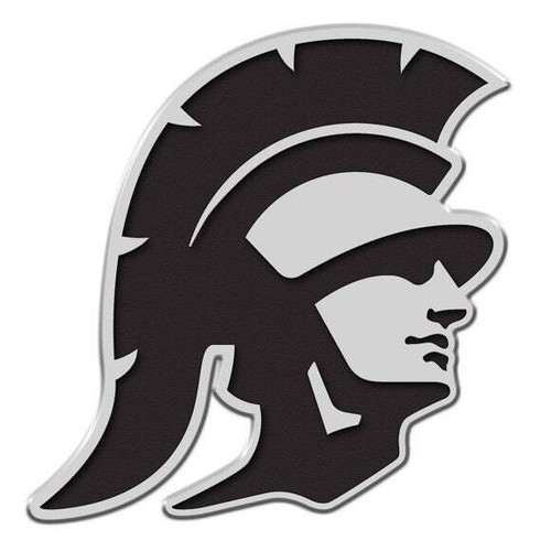 USC TROJANS - CHROME AUTO EMBLEM - 3" X 3" - Picture 2 of 5