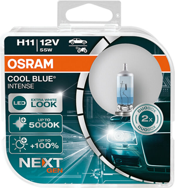 2St OSRAM H11 Cool Blue INTENSE NextGeneration 5000K +100% 12V 55W P14.5s ! BX9906 2St OSRAM H11 Cool Blue INTENSE NextGeneration 5000K +100% 12V 55W P14.5s ! BX9906