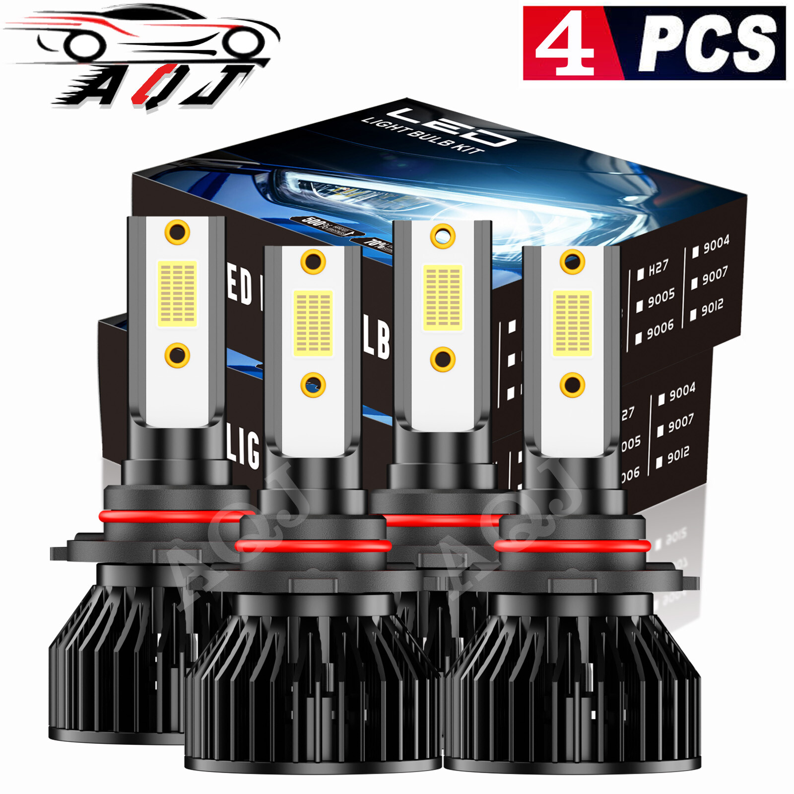 For GMC C1500 K1500 Sierra SLE 1990-1999 LED Headlight Bulbs High & Low Beam Kit