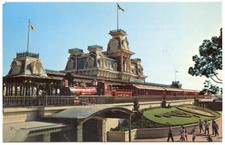 Postcard Chrome Walt Disney World Walt Disney World Steam Railroad Train Station