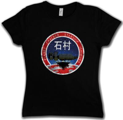 VINTAGE PLANET CRACKER STARSHIP ISHIMURA LOGO DAMEN T-SHIRT Gamer Dead Space