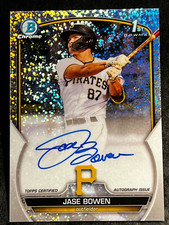 2023 Bowman Chrome 1st SPECKLE REFRACTOR PROSPECT ROOKIE AUTO Jase Bowen 138/299