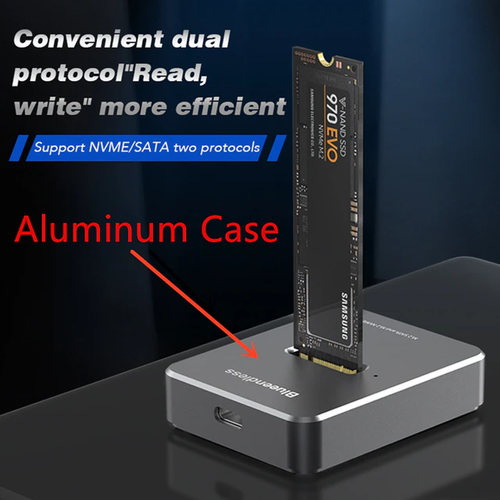 SSD Enclosure Usb 3.1 NVME+SATA SSD Enclosure M Key Usb M.2 Docking Station e - Afbeelding 9 van 12