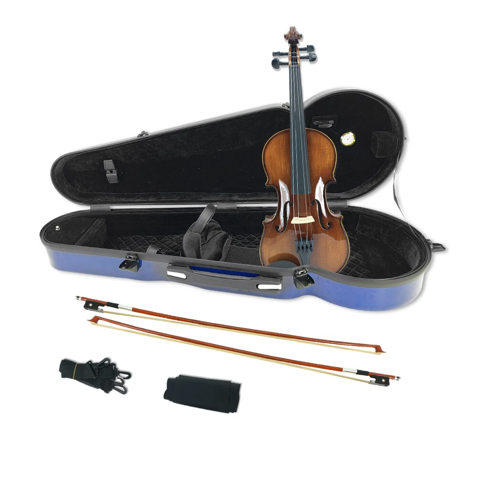 Blue 16'' Viola Case Carbon Fiber For 15 to 16.5'' Hard Case Buckle Lightweight - Image 2 of 4