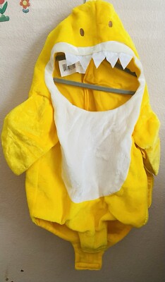 Rubie's Costume Daddy Shark Con Suono Per Bambini, Tuta Squalo Blu Con Pinne E Cappuccio, Licenza Ufficiale