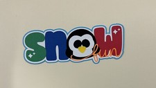 Snow Fun Penguin Scrapbook Title Handmade Paper Pierced Die Cut