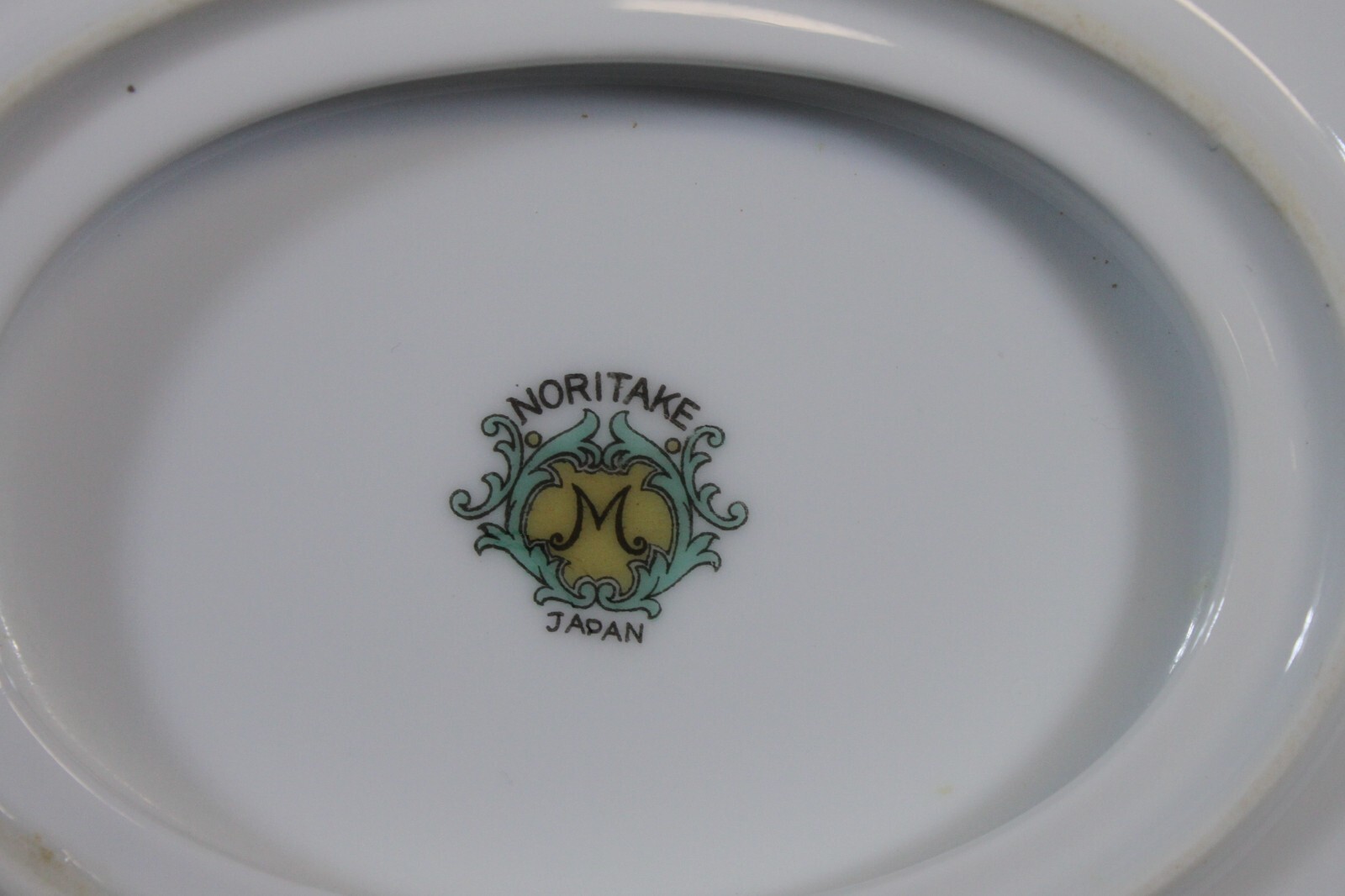 Vtg Noritake Gravy Boat Bowl Attached to Plate Floral M Japan Serving