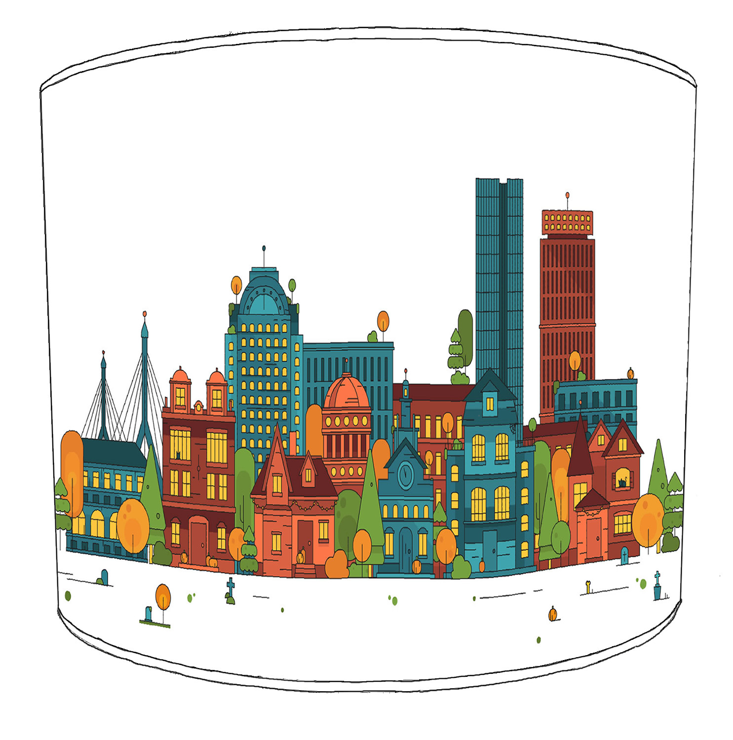 City Of Boston Lampshades To Match Bedding Duvets Curtains Cushion Covers eBay