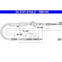 ATE Handbremsseil Bremsseil Hinten Passend FüR Audi A6 4A C4 100