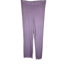 AnyBody Women's Pull-on Eco Viscose Straight Leg Pants Faded Plum 3X Plus Size