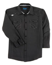 ROAR Men`s Parralel Black Long Sleeve Shirt size M