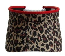 Ladies Glovell Visor - Leopard Print with Red Trim - NWT