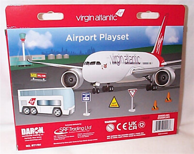 Virgin atlantic Boeing Airport playset New in Box Daron RT1701