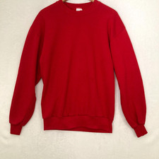 Vtg 90s Jerzees Blank Sweatshirt Adult Size L Long Sleeve Crewneck 50/50 Blend