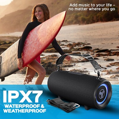 TREBLAB HD-Max Loud Bluetooth Stereo Speakers, 60W, 20H Playtime