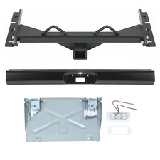 For 1973-1987 Chevy C20 Hidden Hitch and Roll Pan Kit with Light & Flip Down
