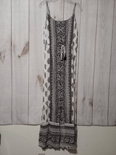 Atmosphere Dress Ladies 8 White Black Sleeveless Maxi