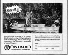 1963 Print Ad Ontario Travel Men Fishing Aluma Craft Boat