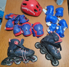 Pattini a rotelle - Roller - OXELO con casco e 2 misure di protezioni - 32 / 35