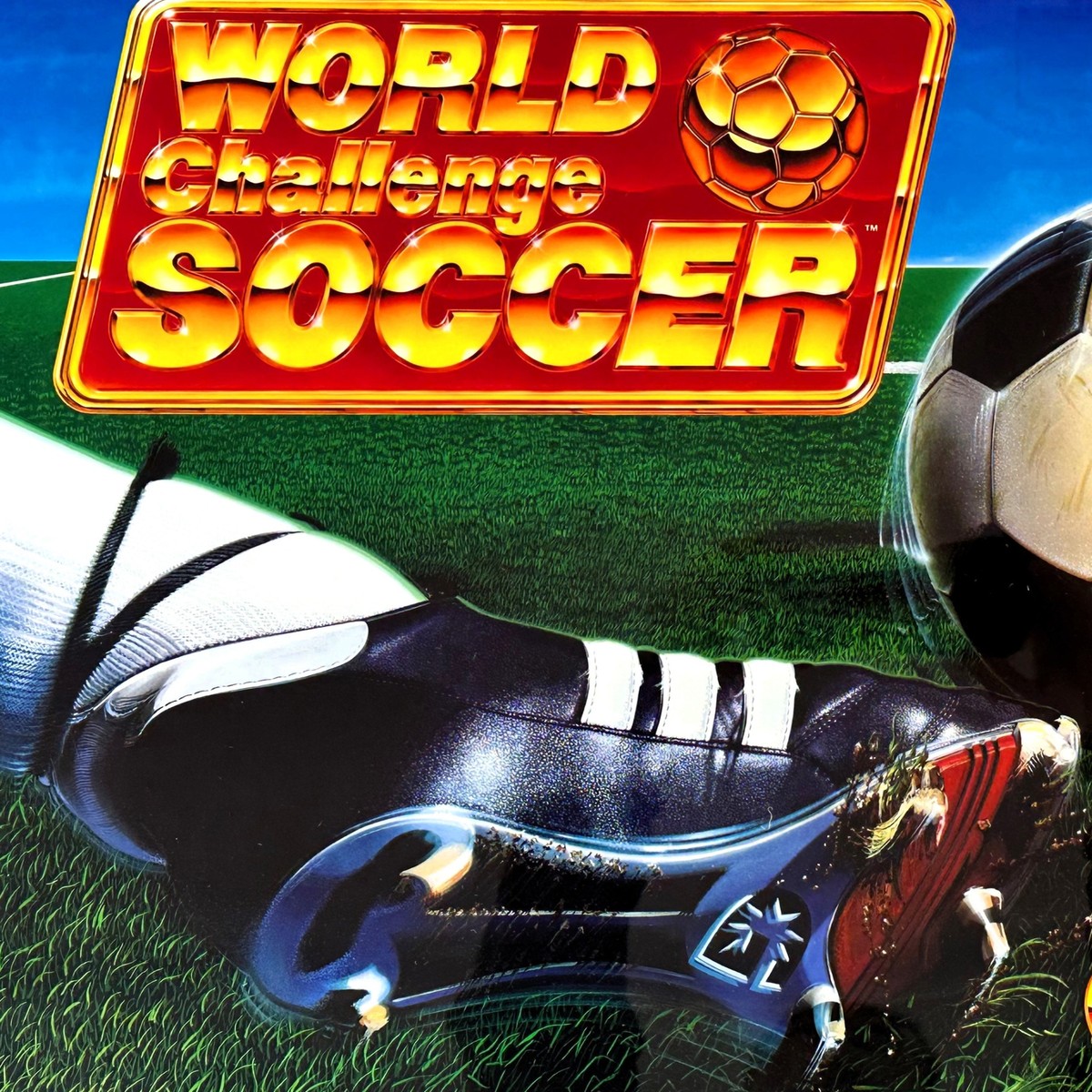 Gottlieb World Challenge Soccer Pinball Machine Backglass
