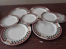 8 Pc Betty Crocker Citation Country Inn Collection Stoneware Dinner Salad Plates