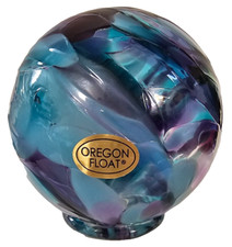 Ocean Beaches Glassblowing 3.5" ART GLASS BALL Seal Rock OR Signed