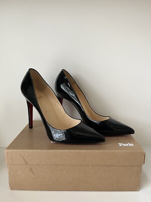 Authentic Louboutin Heels Size 39, Pigalle 100mm Patent Calf, Pre