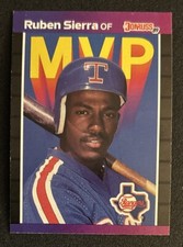 1989 Donruss Ruben Sierra *Denotes* Error MVP Card #BC-26 Rangers OF O/C