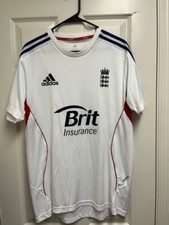 NWOTAdidas England Cricket Jersey Men  s Size L Rare Brit Insurance Cricket Shirt
