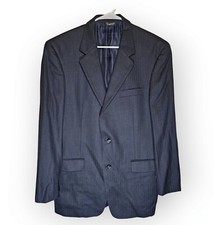 Jos. A. Bank Mens Blazer Navy Blue 100 Wool 2 Button Suit Jacket Sport Coat 42L