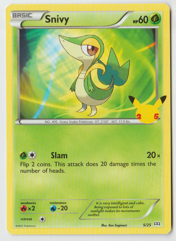Snivy - 2021 Pokemon McDonald's Collection 25th Anniversary Promo 5/25 NH