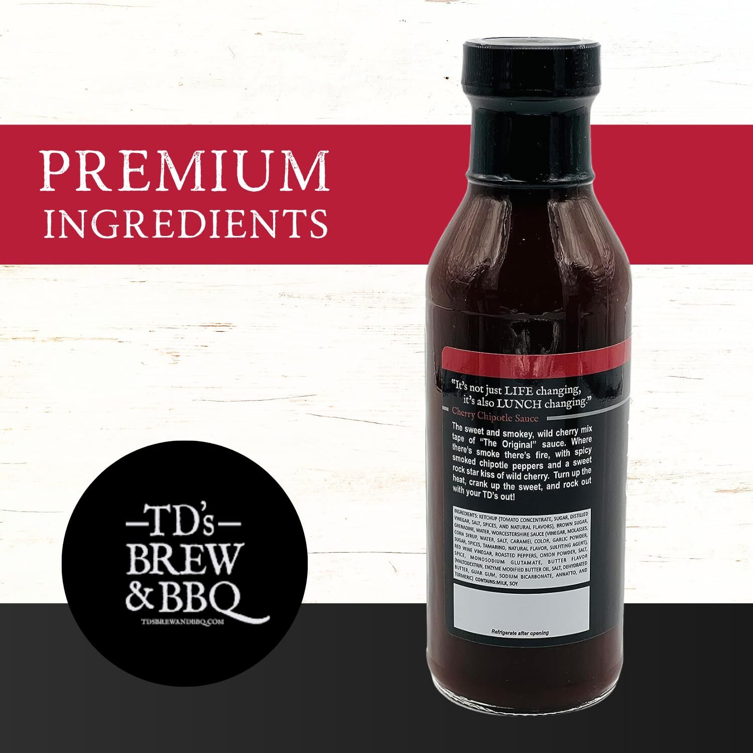 TDS Brew & BBQ Cherry Chipotle BBQ Sauce 14 oz (Pack of 12)